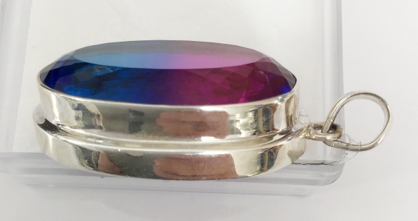 Multicolor Quarz in 925er Silber